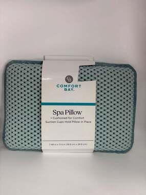 Comfort Bay Green Spa Pillow W/ Suction Cups 7.5”x11.5”